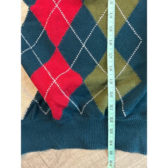 Vintage Pendleton Country Traditionals Argyle Cotton Sweater Men’s L Made in USA - Picture 6 of 8